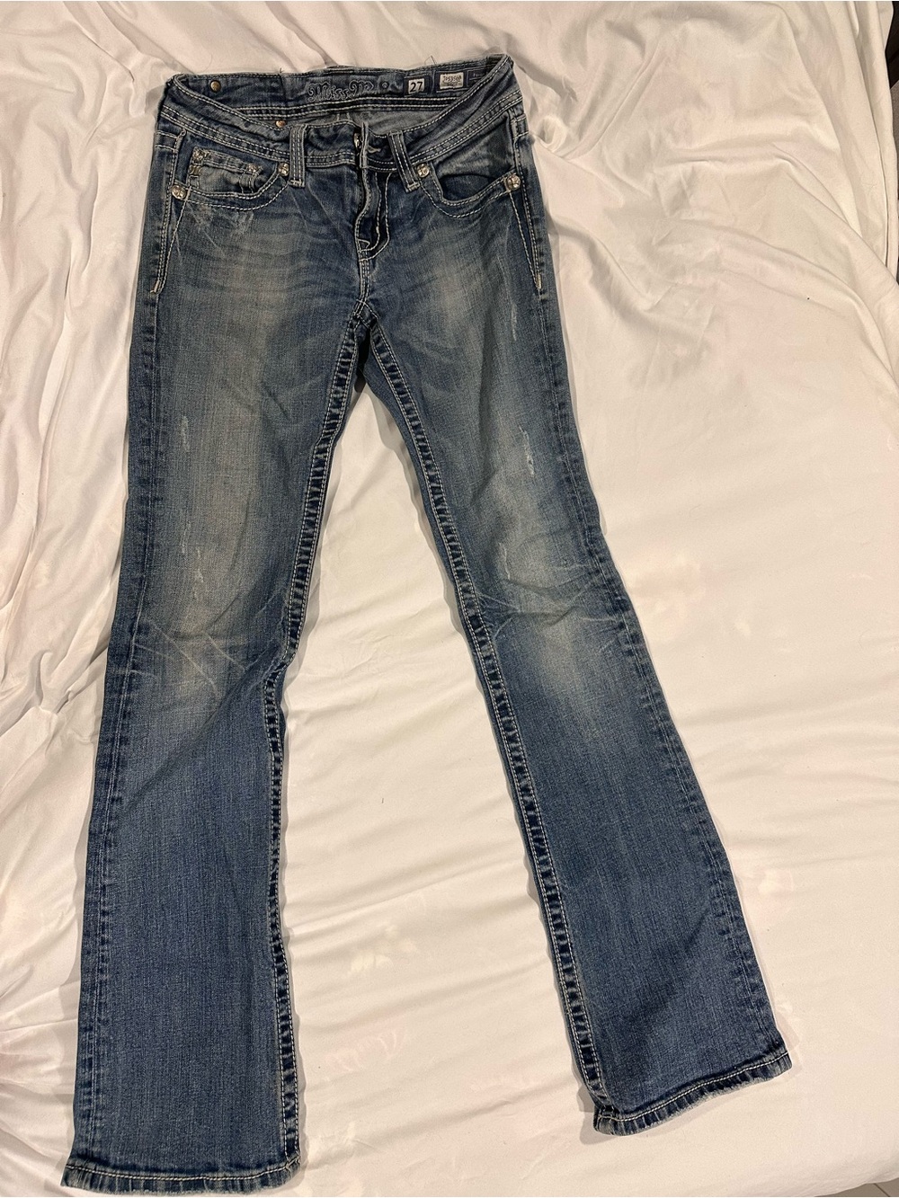 Miss Me Faded Blue Bootcut Jeans